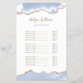 pastel blue agate prijslijst flyer (Voorkant)
