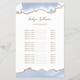 pastel blue agate prijslijst flyer