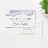 pastel blue Agate Reference Card Visitekaartje (Bureau)