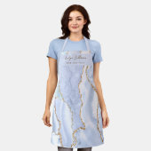 pastel blue agate schoonheidsdeskundige apron schort (Gedragen)