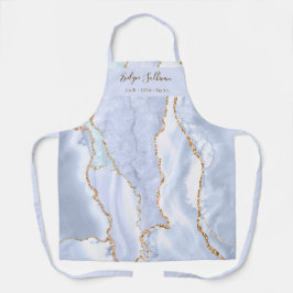 pastel blue agate schoonheidsdeskundige apron schort