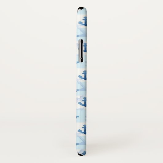Pastel Blue Anchor Pattern Case-Mate iPhone Case (Achterkant / rechts)
