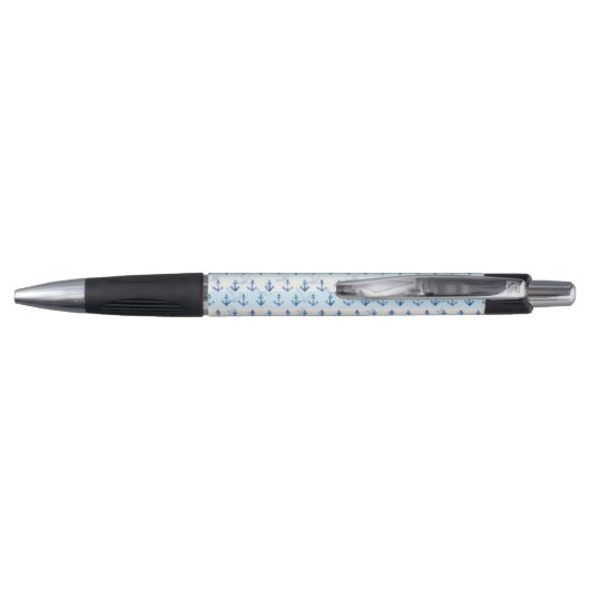 Pastel Blue Anchor Pattern Pen (Achterkant)