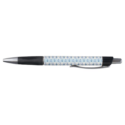 Pastel Blue Anchor Pattern Pen (Bodem)