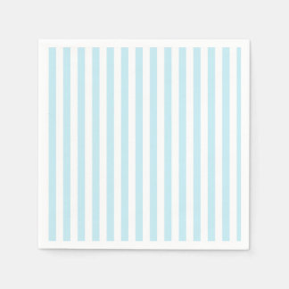Pastel Blue and White Striped Paper napkin Servet