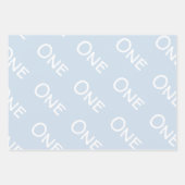 Pastel Blue Baby Een Verjaardag Inpakpapier Vel (Voorkant 3)
