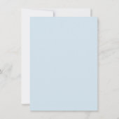 Pastel Blue Baby shower Invitation Shower nodigt u Kaart (Achterkant)