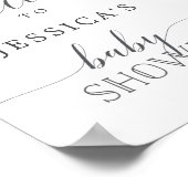 Pastel Blue Baby shower Welcome Sign Poster (Hoek)