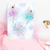 Pastel Blue  Ballerina Verjaardagsuitnodiging