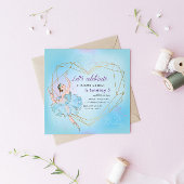 Pastel Blue Ballerina Verjaardagsuitnodiging