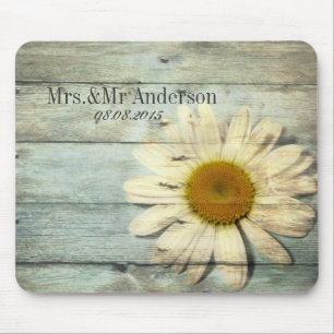 pastel blue barnwood land daisy bruiloft muismat