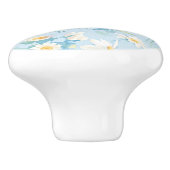 Pastel Blue Beauty Keramische Knop (Zijkant)