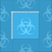 Pastel Blue Biohazard Symbol Fabric Stof (Delen)