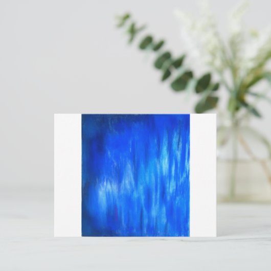 Pastel Blue Blaze (abstract expressionisme) Briefkaart (Staand voorkant)