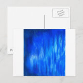 Pastel Blue Blaze (abstract expressionisme) Briefkaart (Voorkant / Achterkant)
