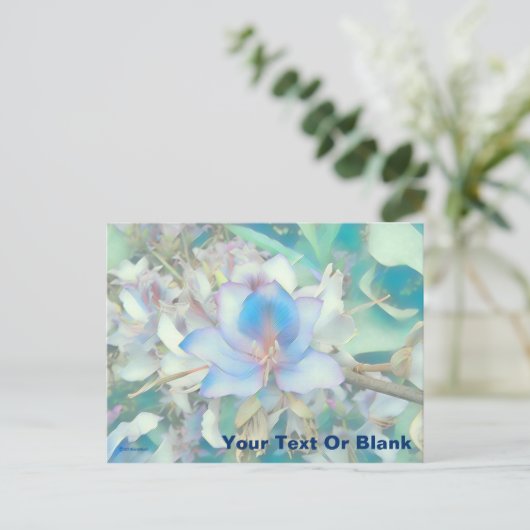 Pastel Blue Blossom Briefkaart (Staand voorkant)