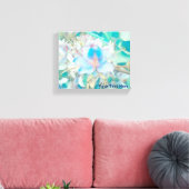 Pastel Blue Blossom Canvas Afdruk (Insitu (Woonkamer))