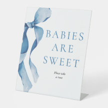 Pastel Blue Bow Baby shower Baby's zijn zoet