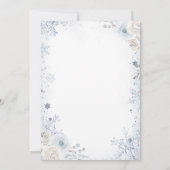 Pastel Blue Bow Winter Sprinkle Conquette Verjaard Kaart (Achterkant)