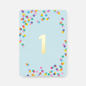 Pastel Blue Boy First Birthday Confetti Gold Folie Uitnodiging
