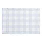 Pastel Blue Buffalo Check Rustic Kussensloop (Achterkant)