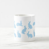 Pastel Blue Bunnies With Custom Monogram Easter Koffiemok (Center)