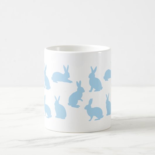 Pastel Blue Bunnies With Custom Monogram Easter Koffiemok (Center)
