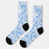 Pastel Blue Camouflage Patroon Sokken (Links)