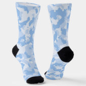 Pastel Blue Camouflage Patroon Sokken (Gebogen)