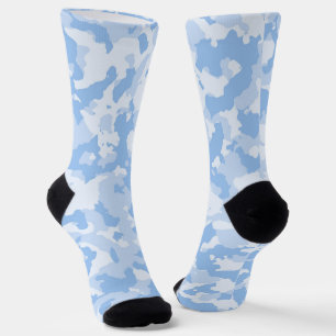 Pastel Blue Camouflage Patroon Sokken