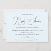 Pastel Blue Cat Lover Baby shower Kaart (Achterkant)