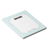 Pastel Blue Chevron Notitieblok (Schuin)