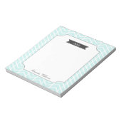 Pastel Blue Chevron Notitieblok (Linkerzijde)
