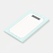 Pastel Blue Chevron - om een lijst te maken Post-it® Notes (Schuin)