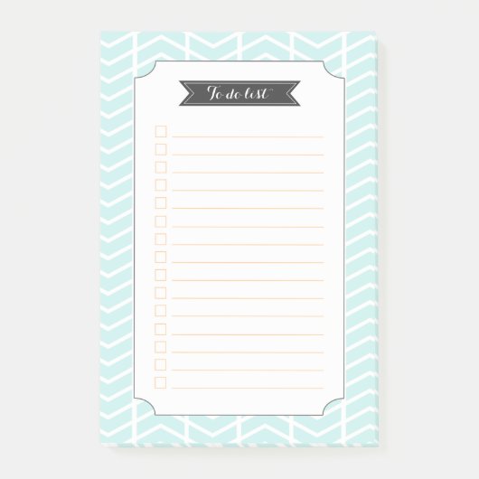 Pastel Blue Chevron - om een lijst te maken Post-it® Notes (Voorkant)