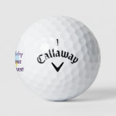 Pastel blue clouds stars purple happy birthday nam golfballen (Logo)
