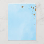 Pastel Blue Clouds Waterverf Weddenschap Informatiekaartje (Achterkant)