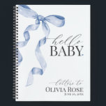 Pastel Blue Coquette Bow Girl Baby shower Letters Notitieboek<br><div class="desc">Verhoog je baby shower met deze Coquette Blue Bow Party Decor! Dit tijdloze ontwerp voegt een vleugje elegantie en charme toe aan elk evenement, met een prachtig vervaardigde boog versierd met delicate blauwe tinten. Dit collectie zal zeker indruk maken op uw gasten en blijvende creëer-herinneringen en ideaal zijn om wat...</div>