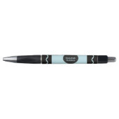 Pastel Blue Crayon Wrap Monogram Name Pen (Voorkant)