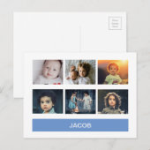 Pastel Blue Custom Photo - Speciaal Briefkaart (Voorkant / Achterkant)