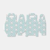 Pastel Blue Cute Easter Bunny Pattern Bedankdoosjes (Uitgevouwen)
