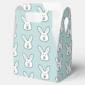 Pastel Blue Cute Easter Bunny Pattern Bedankdoosjes (Geopend)