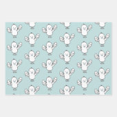 Pastel Blue Cute Easter Chick & Eggs Pattern Inpakpapier Vel (Voorkant 2)