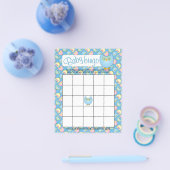 Pastel Blue Cute Owl Baby shower Theme - Bingo Flyer (Enkel)