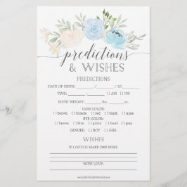 Pastel Blue Double Sided Baby shower Games