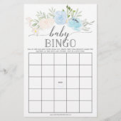Pastel Blue Double Sided Baby shower Games (Achterkant)