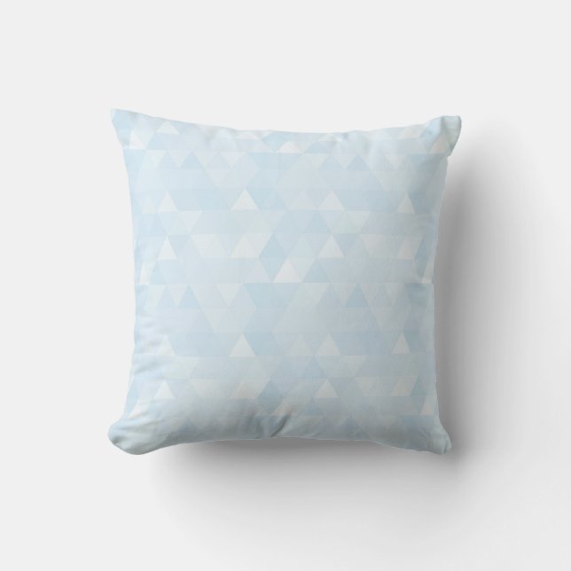 Pastel Blue Driangle Mosaic Pillow Kussen (Voorkant)