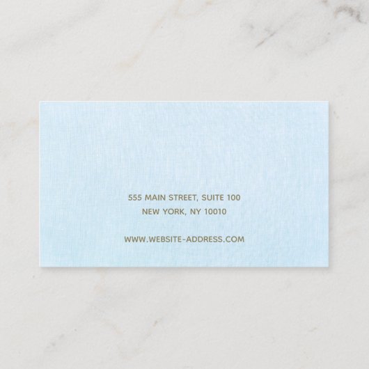 Pastel Blue Earring Display Visitekaartje (Achterkant)