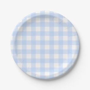 Pastel Blue Easter Pset Patroon Papieren Bordje