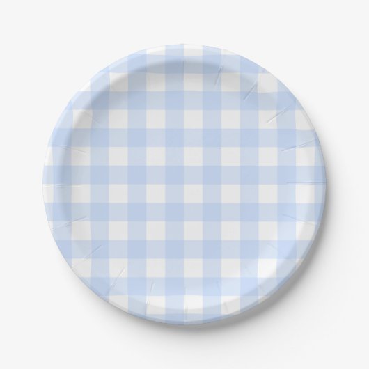 Pastel Blue Easter Pset Patroon Papieren Bordje (Voorkant)